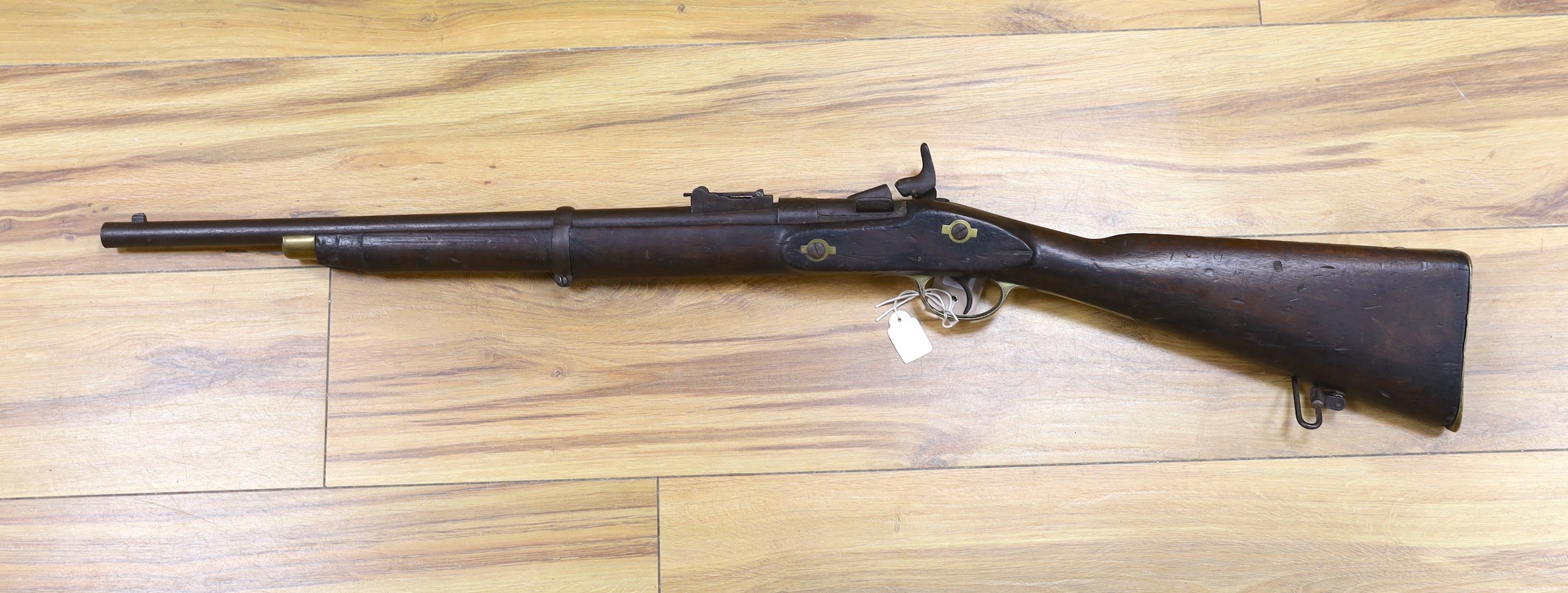 An early 20th century Snider .577 carbine rifle, 95cm long